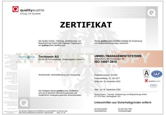 Erhalt der Umweltzertifizierung